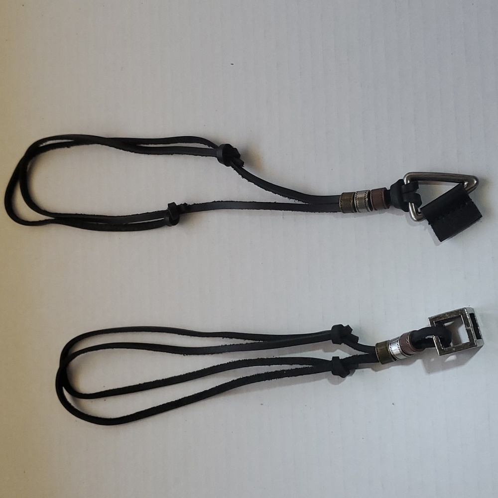 2 Necklaces Cube & Triangle Pendant Silver-Tone